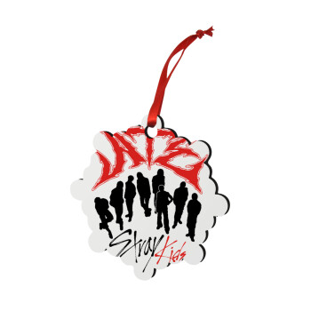 Stray Kids Boy band, Christmas ornament snowflake wooden 7.5cm