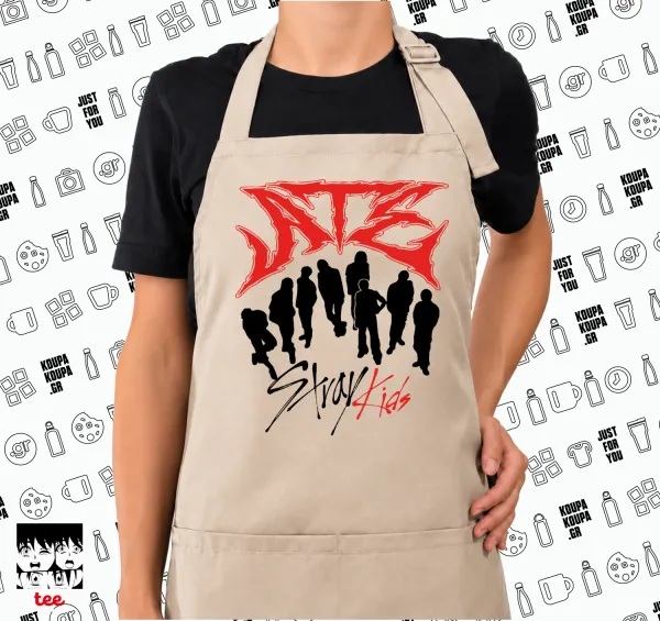 Stray Kids Boy band — SAND Ποδιά μαγειρικής μακριά Σεφ ολόσωμη με τσέπες (ΕΝΗΛΙΚΩΝ, SAND, ONE SIZE)