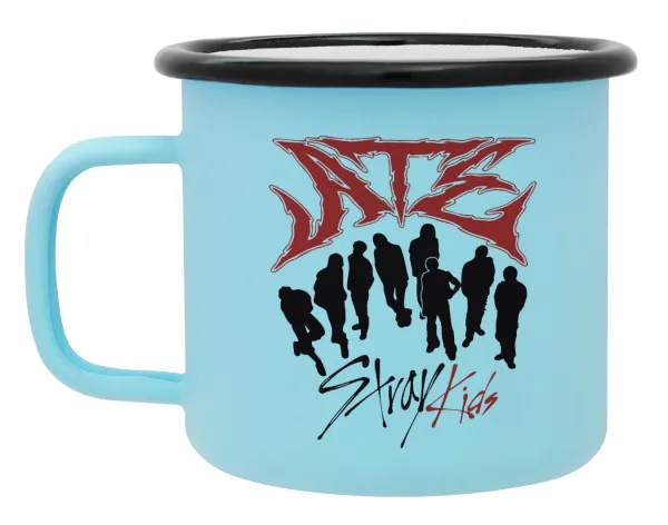 Stray Kids Boy band — Κούπα Μεταλλική εμαγιέ ΜΑΤ σιέλ 360ml