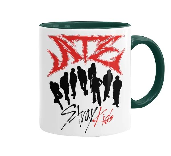 Stray Kids Boy band — Κούπα χρωματιστή πράσινη, κεραμική, 330ml