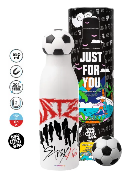 Stray Kids Boy band — Soccer Metal mug thermos, double wall, 550ml