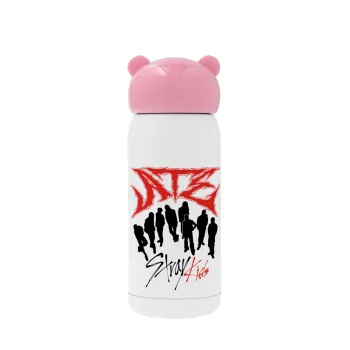 Stray Kids Boy band, Ροζ ανοξείδωτο παγούρι θερμό (Stainless steel), 320ml