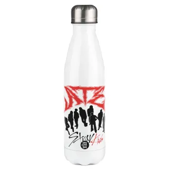 Stray Kids Boy band, Metal mug thermos White (Stainless steel), double wall, 500ml