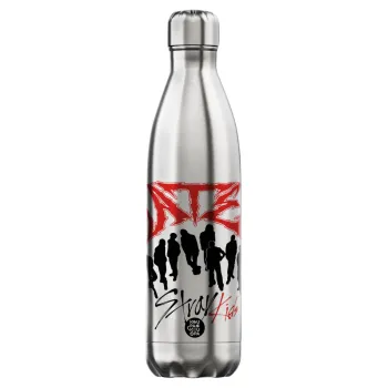Stray Kids Boy band, Μεταλλικό παγούρι θερμός Inox (Stainless steel), διπλού τοιχώματος, 750ml