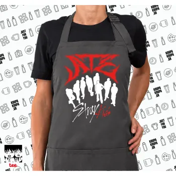 Stray Kids Boy band, Ποδιά μακριά Σεφ ολόσωμη με τσέπες GREY (ΕΝΗΛΙΚΩΝ)