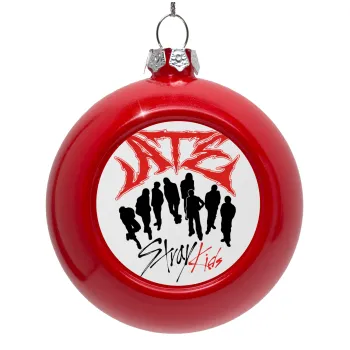 Stray Kids Boy band, Red Christmas tree ornament bauble 8cm
