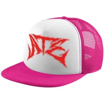 Stray Kids Boy band, Καπέλο Ενηλίκων Soft Trucker με Δίχτυ Pink/White (POLYESTER, ΕΝΗΛΙΚΩΝ, UNISEX, ONE SIZE)