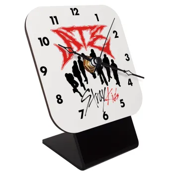Stray Kids Boy band, Επιτραπέζιο ρολόι ξύλινο με δείκτες (10cm)