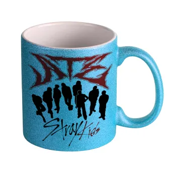 Stray Kids Boy band, Κούπα Σιέλ Glitter που γυαλίζει, κεραμική, 330ml