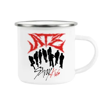 Stray Kids Boy band, Κούπα Μεταλλική εμαγιέ λευκη 360ml