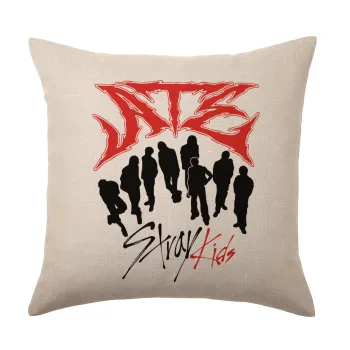 Stray Kids Boy band, Μαξιλάρι καναπέ ΛΙΝΟ 40x40cm περιέχεται το  γέμισμα