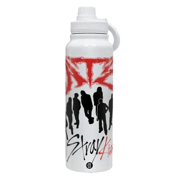 Stray Kids Boy band, Θερμός 1L Ανοξείδωτο με Βάση Κινητού & Διπλά Τοιχώματα