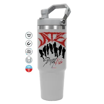 Stray Kids Boy band, GREY color, 890ml (30oz) stainless Steel Tumbler with Handle