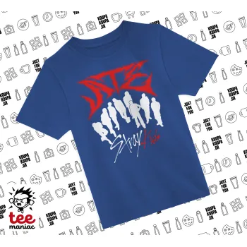 Stray Kids Boy band, Παιδικό T-Shirt ΜΠΛΕ από 100% βαμβάκι, για κάθε μέρα. Vegan & OEKO-TEX πιστοποιημένο.