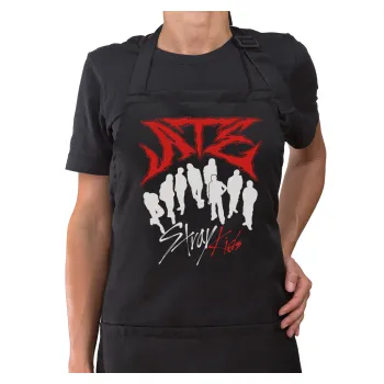 Stray Kids Boy band, Ποδιά μακριά Σεφ ολόσωμη με τσέπες Μαύρη (ΕΝΗΛΙΚΩΝ)