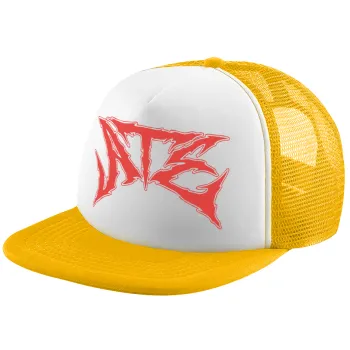 Stray Kids Boy band, Adult Soft Trucker Hat with Yellow/White Mesh (POLYESTER, ADULT, UNISEX, ONE SIZE)