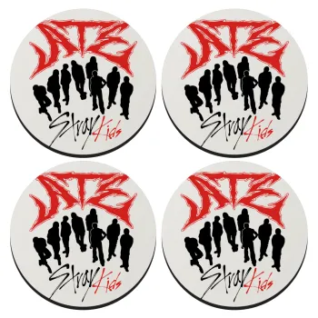 Stray Kids Boy band, ΣΕΤ 4 Σουβέρ ξύλινα στρογγυλά (9cm)