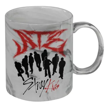 Stray Kids Boy band, Κούπα κεραμική, marble style (μάρμαρο), 330ml