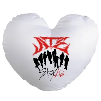 Stray Kids Boy band, Μαξιλάρι καναπέ καρδιά 40x40cm περιέχεται το  γέμισμα