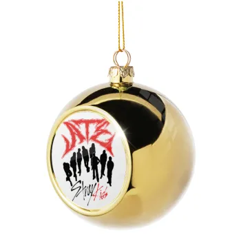 Stray Kids Boy band, Golden Christmas tree ball ornament 8cm