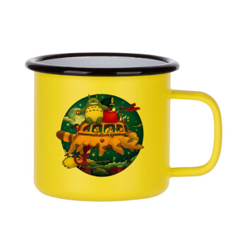 Totoro Catbus, Κούπα Μεταλλική εμαγιέ ΜΑΤ Κίτρινη 360ml