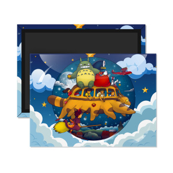 Totoro Catbus, Ορθογώνιο μαγνητάκι ψυγείου διάστασης 9x6cm