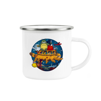 Totoro Catbus, Κούπα Μεταλλική εμαγιέ λευκη 360ml