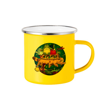 Totoro Catbus, Yellow Enamel Metallic Cup 360ml