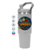 GREY color, 890ml (30oz) stainless Steel Tumbler with Handle