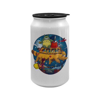 Totoro Catbus, Κούπα ταξιδιού μεταλλική με καπάκι (tin-can) 500ml
