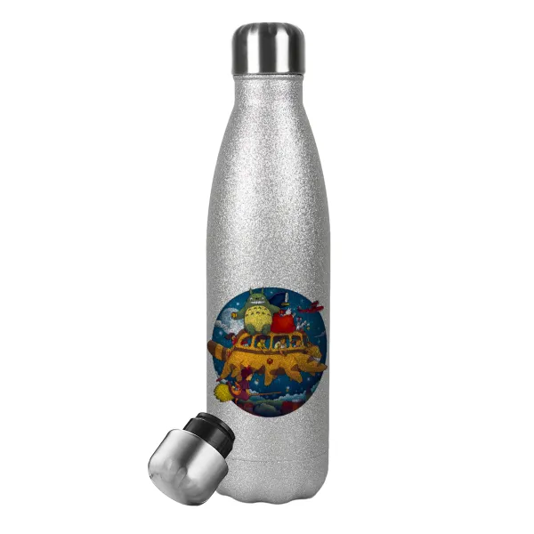 Totoro Catbus — Glitter Aσημένιο (500ml)