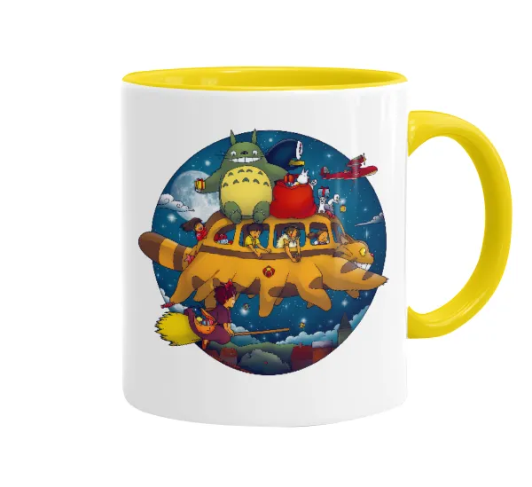 Totoro Catbus — Κεραμική Κίτρινη, 330ml
