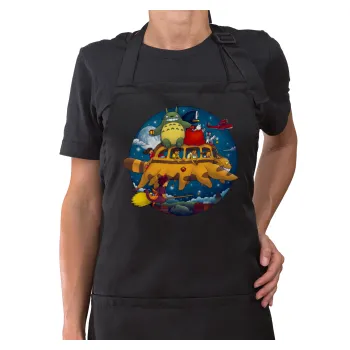 Totoro Catbus, Ποδιά μακριά Σεφ ολόσωμη με τσέπες Μαύρη (ΕΝΗΛΙΚΩΝ)