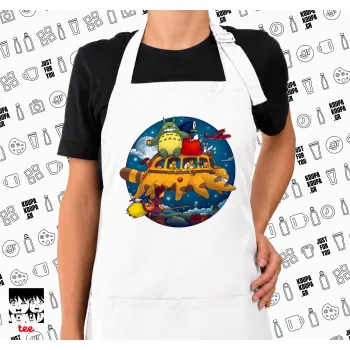 Totoro Catbus, Ποδιά μακριά Σεφ ολόσωμη με τσέπες white (ΕΝΗΛΙΚΩΝ)