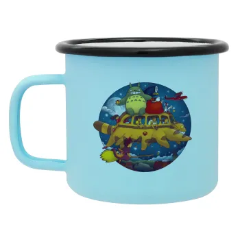 Totoro Catbus, Κούπα Μεταλλική εμαγιέ ΜΑΤ σιέλ 360ml