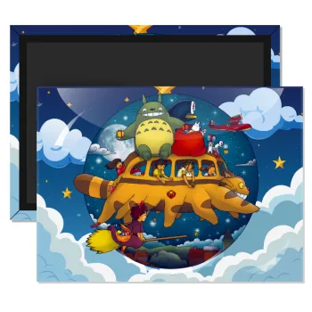 Totoro Catbus, Ορθογώνιο μαγνητάκι ψυγείου διάστασης 9x6cm