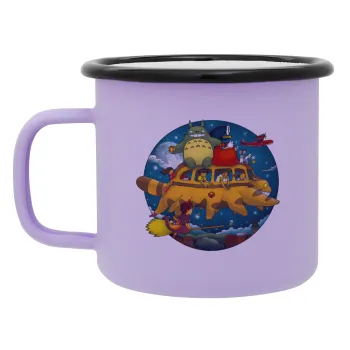 Totoro Catbus, Κούπα Μεταλλική εμαγιέ ΜΑΤ Light Pastel Purple 360ml