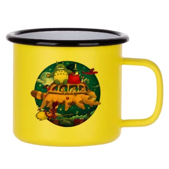 Totoro Catbus, Κούπα Μεταλλική εμαγιέ ΜΑΤ Κίτρινη 360ml