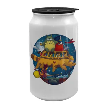 Totoro Catbus, Κούπα ταξιδιού μεταλλική με καπάκι (tin-can) 500ml