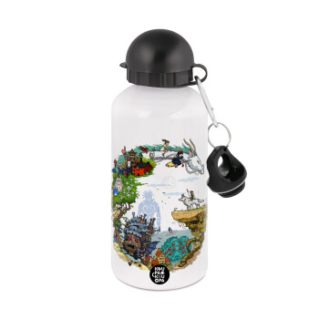 Στούδιο Γκίβλι, Μεταλλικό παγούρι νερού, Λευκό, αλουμινίου 500ml