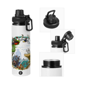 Στούδιο Γκίβλι, Μεταλλικό παγούρι νερού με καπάκι ασφαλείας, αλουμινίου 850ml