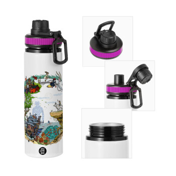 Στούδιο Γκίβλι, Μεταλλικό παγούρι νερού με καπάκι ασφαλείας, αλουμινίου 850ml