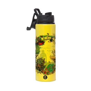 Στούδιο Γκίβλι, Μεταλλικό παγούρι νερού με καπάκι ασφαλείας, αλουμινίου 850ml