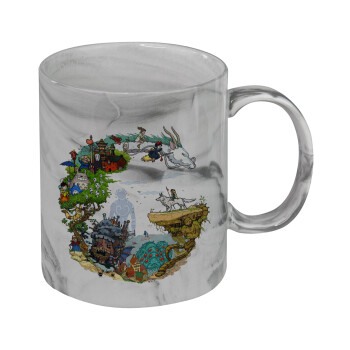 Στούδιο Γκίβλι, Κούπα κεραμική, marble style (μάρμαρο), 330ml