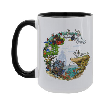 Στούδιο Γκίβλι, Κούπα Mega 15oz, κεραμική Μαύρη, 450ml