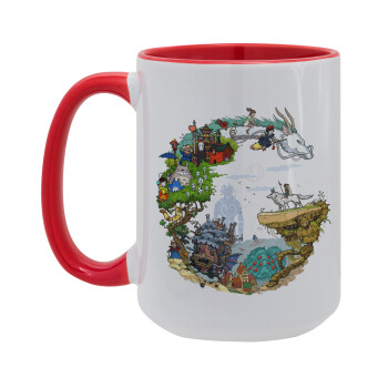 Στούδιο Γκίβλι, Κούπα Mega 15oz, κεραμική Κόκκινη, 450ml