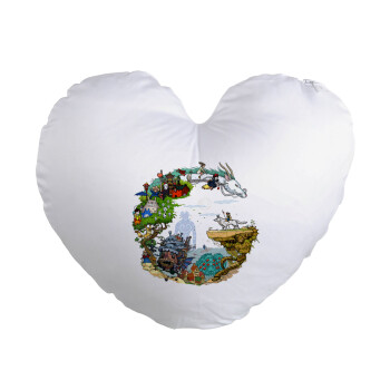 Στούδιο Γκίβλι, Μαξιλάρι καναπέ καρδιά 40x40cm περιέχεται το  γέμισμα