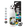 Soccer Metal mug thermos, double wall, 550ml