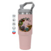 Pink color, 890ml (30oz) stainless Steel Tumbler with Handle