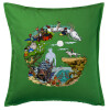 Sofa cushion Green 50x50cm includes filling